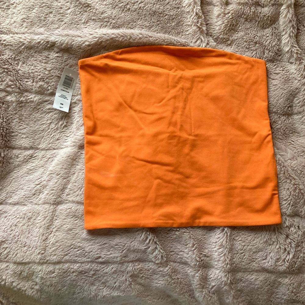 Orange Contour Tube Top